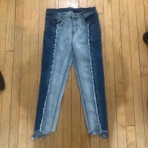 Multicolor Distressed Jeans